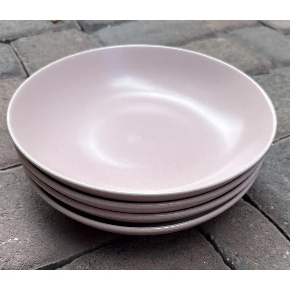 IKEA Pink Matte 10866 Stoneware Pasta Bowl Bowls 9 Inch Set Of 4